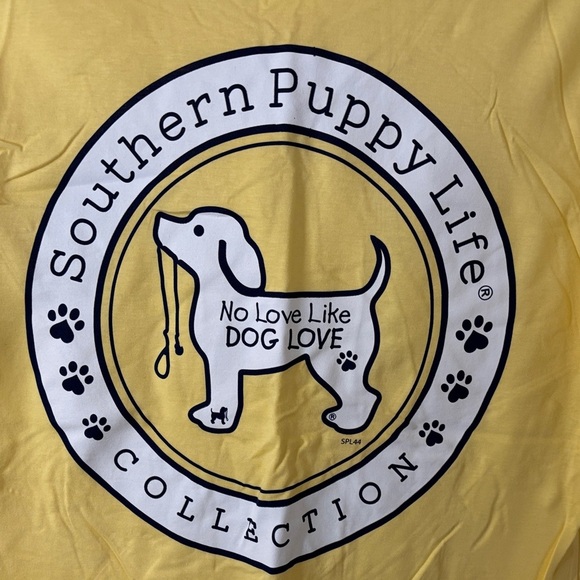 Southern Spirit Puppy Life Sunny Yellow Short Sleeve Tee Generous Size Sm NWT - Picture 7 of 14